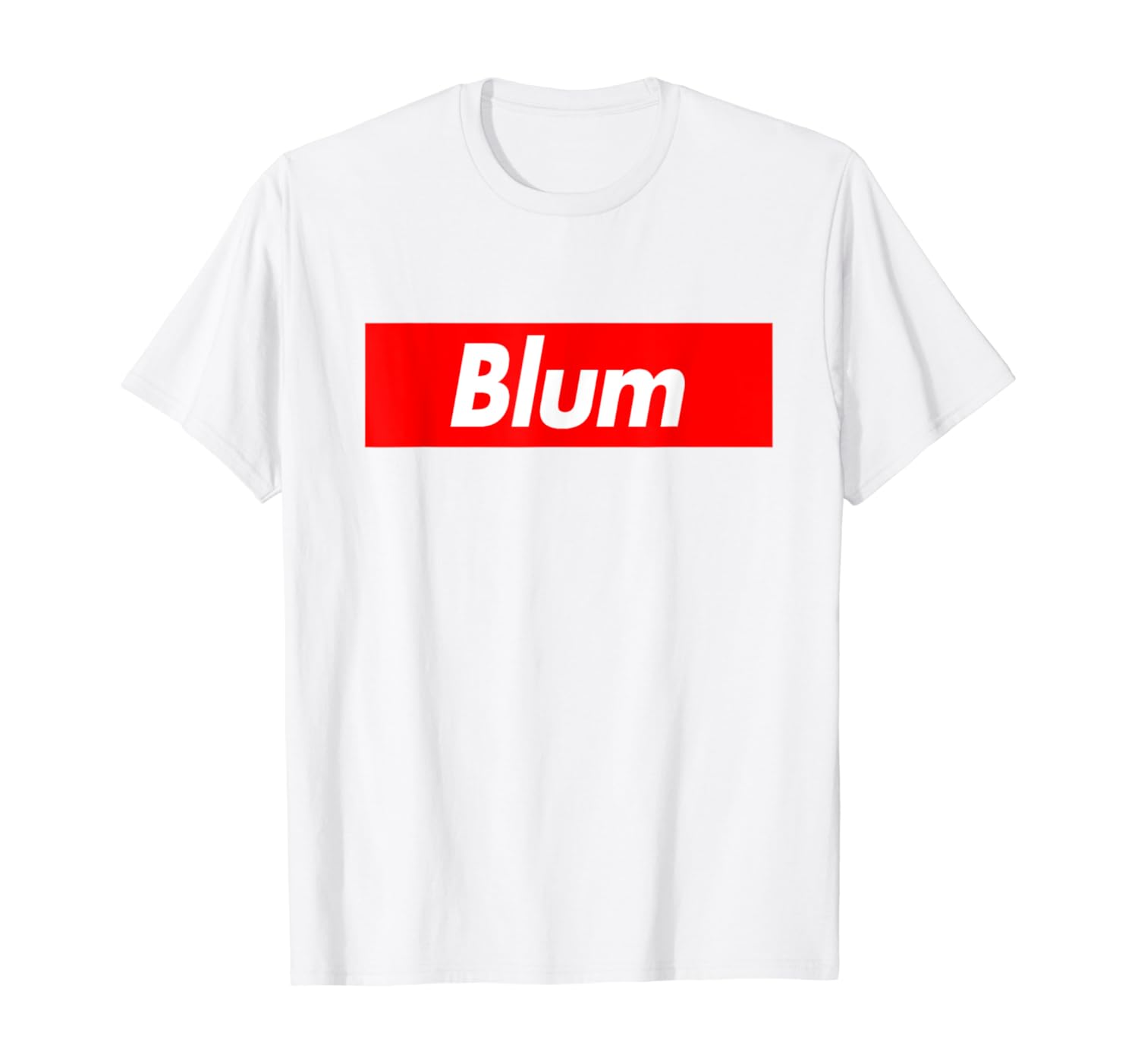 Blum Name Funny Red Box Logo TShirt